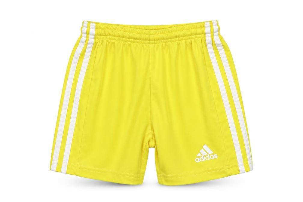 Adidas Boys Yellow Athletic Shorts 5-6 Years Breathable