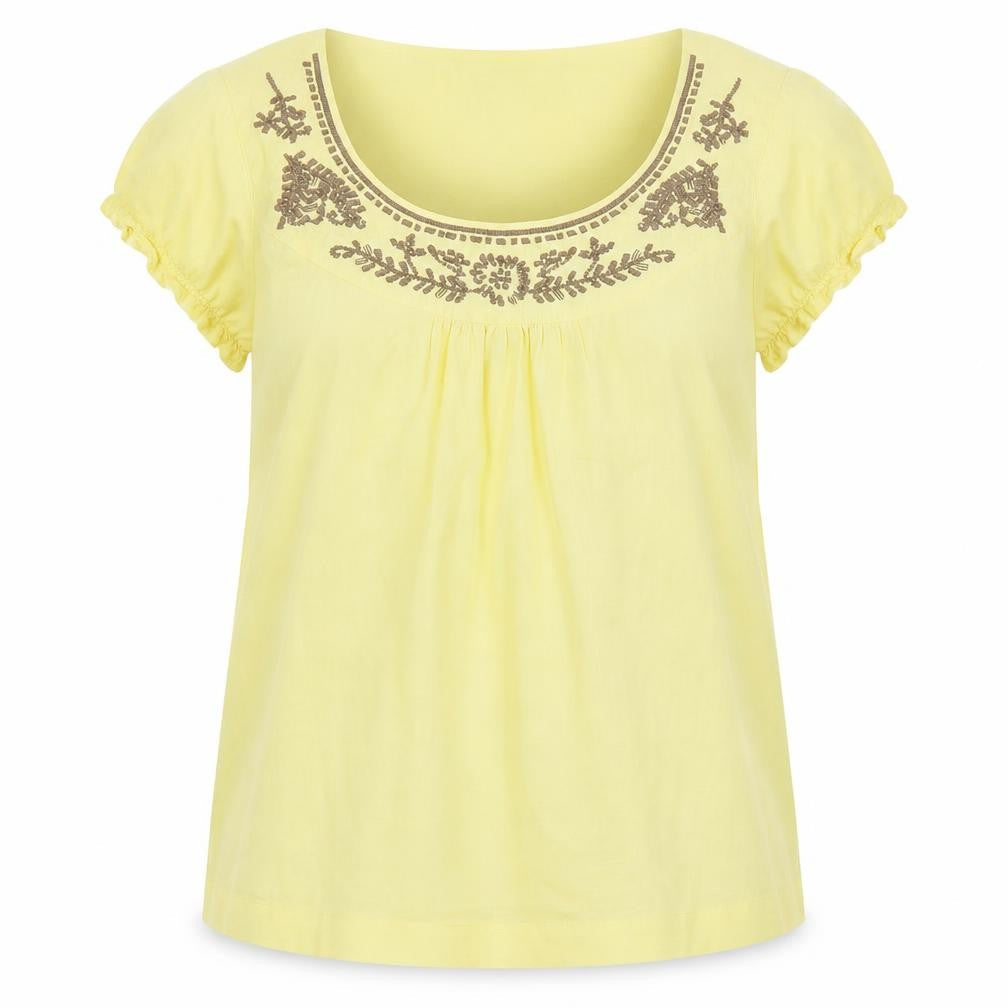 Rocha John Rocha Yellow Linen Blouse Size 14