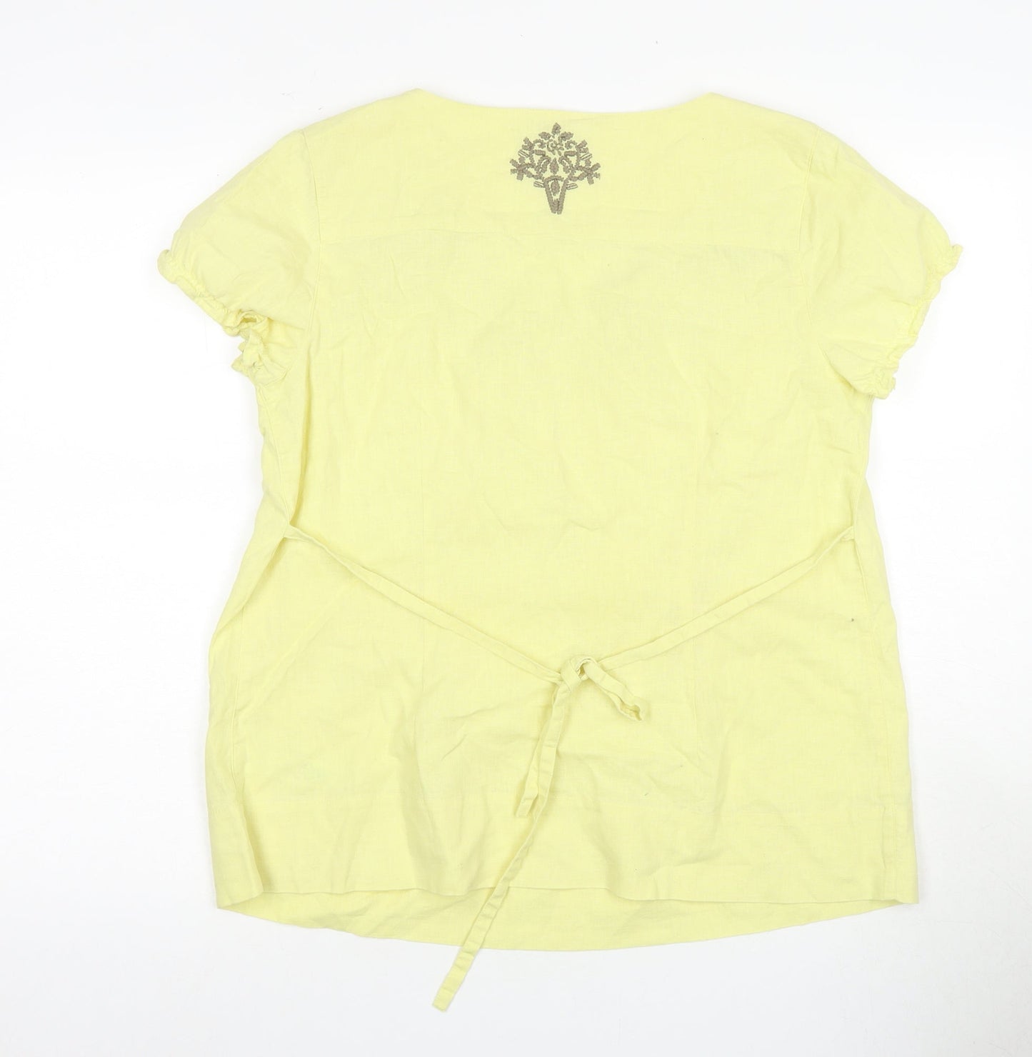 Rocha John Rocha Yellow Linen Blouse Size 14