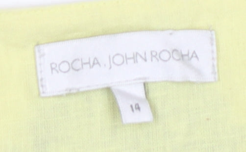 Rocha John Rocha Yellow Linen Blouse Size 14