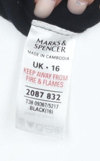 Marks & Spencer Women's Black Viscose Blouse