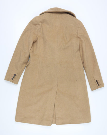Monsoon Women's Beige Wool Blend Overcoat Size 10