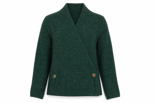 H&M Women's Green Wrap Jumper - Size M