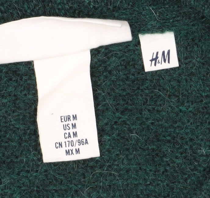 H&M Women's Green Wrap Jumper - Size M