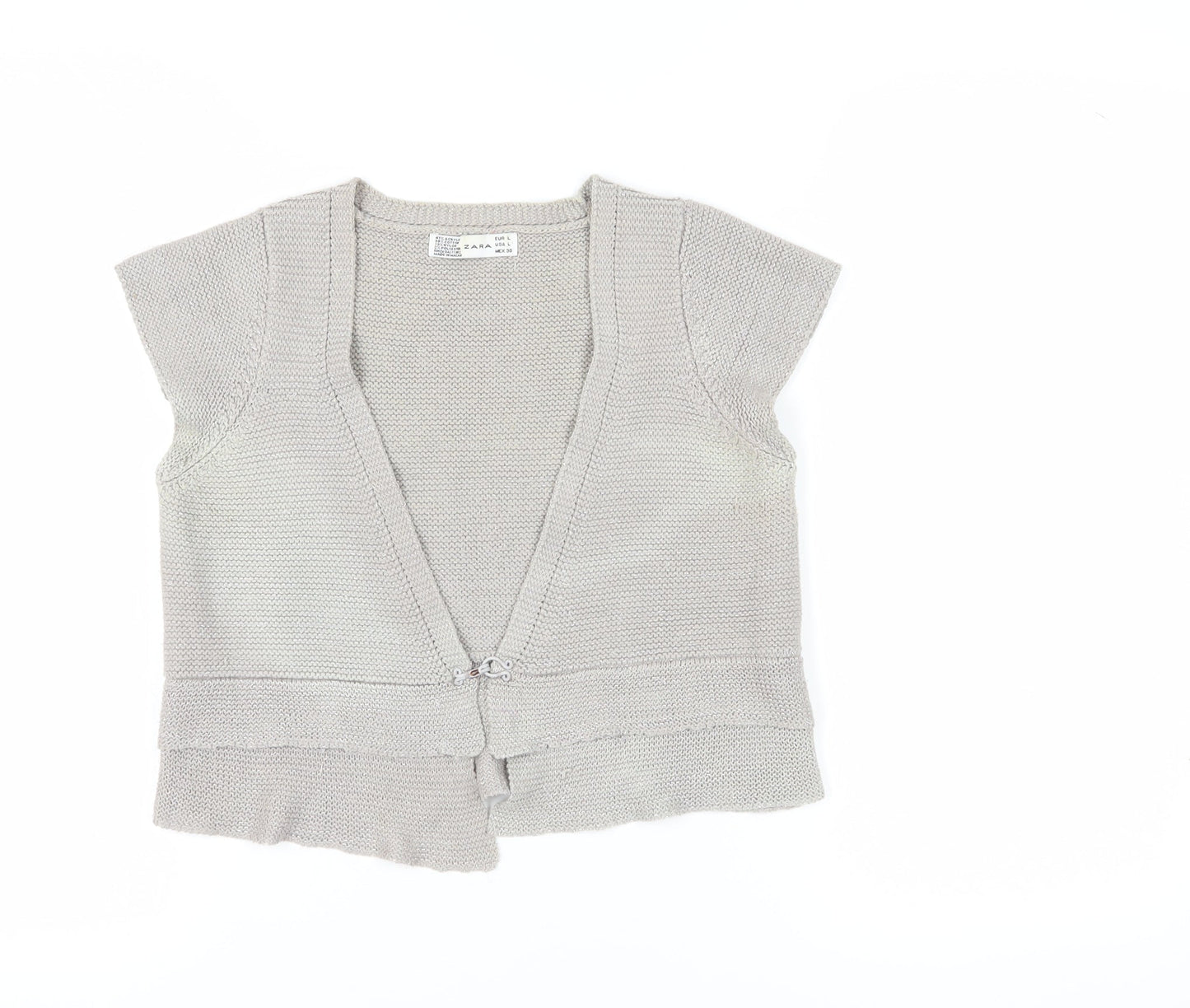 Zara Women's Beige Knit Vest - Size L