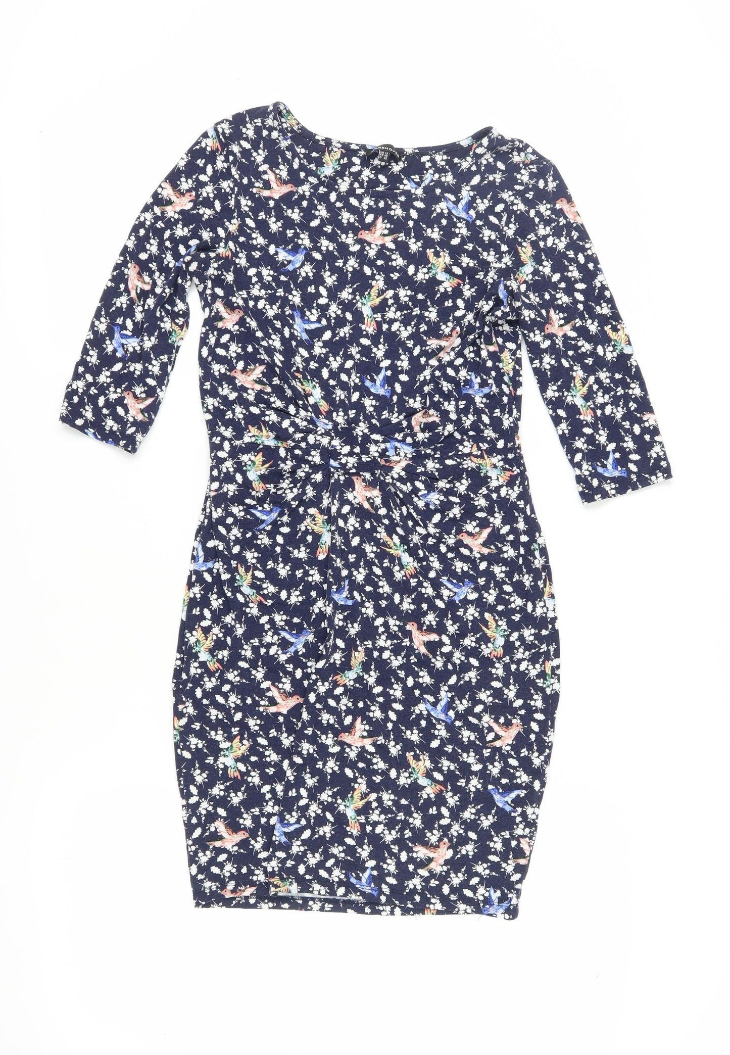 Warehouse Women's Multicoloured Bodycon Dress Size 12