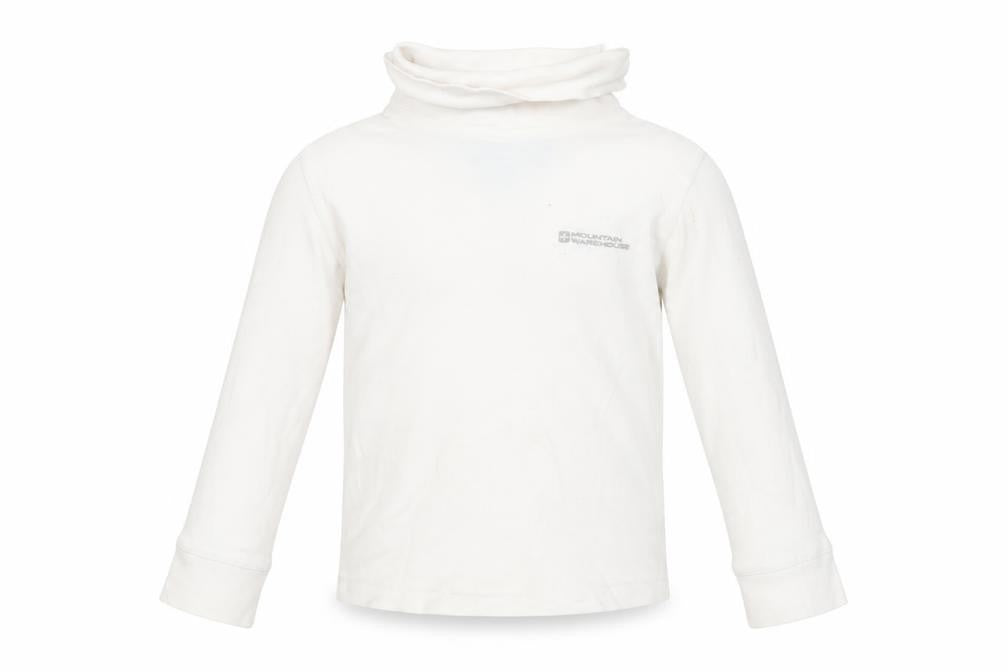 Mountain Warehouse Boys White High Neck Pullover Long Sleeve Top