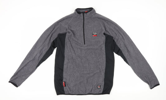 ROAD MAP Men's Grey Fleece Mock Neck Sweatshirt Size S
