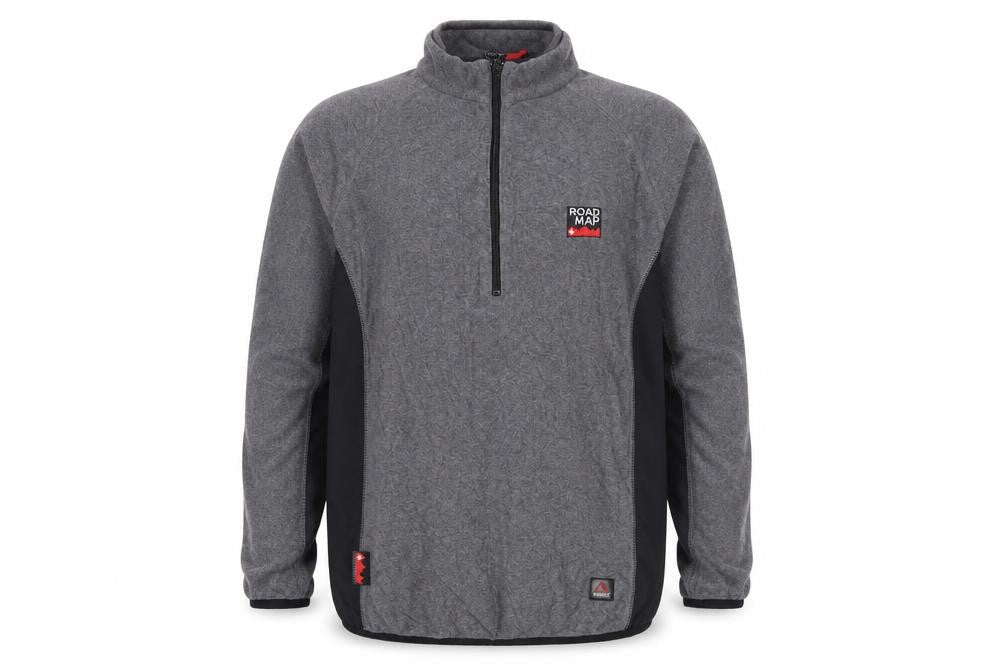 ROAD MAP Men's Grey Fleece Mock Neck Sweatshirt Size S