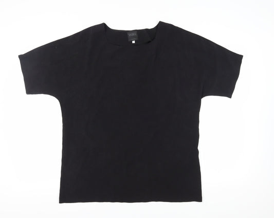 Wall London Black Women’s Basic Boat Neck Top S