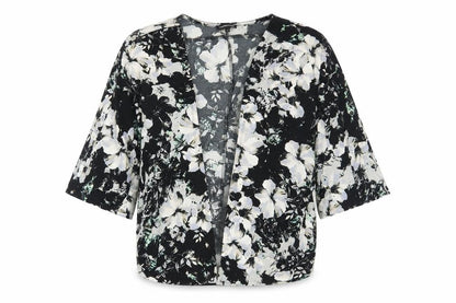 Warehouse Women's Multicoloured Floral Kimono Blouse M