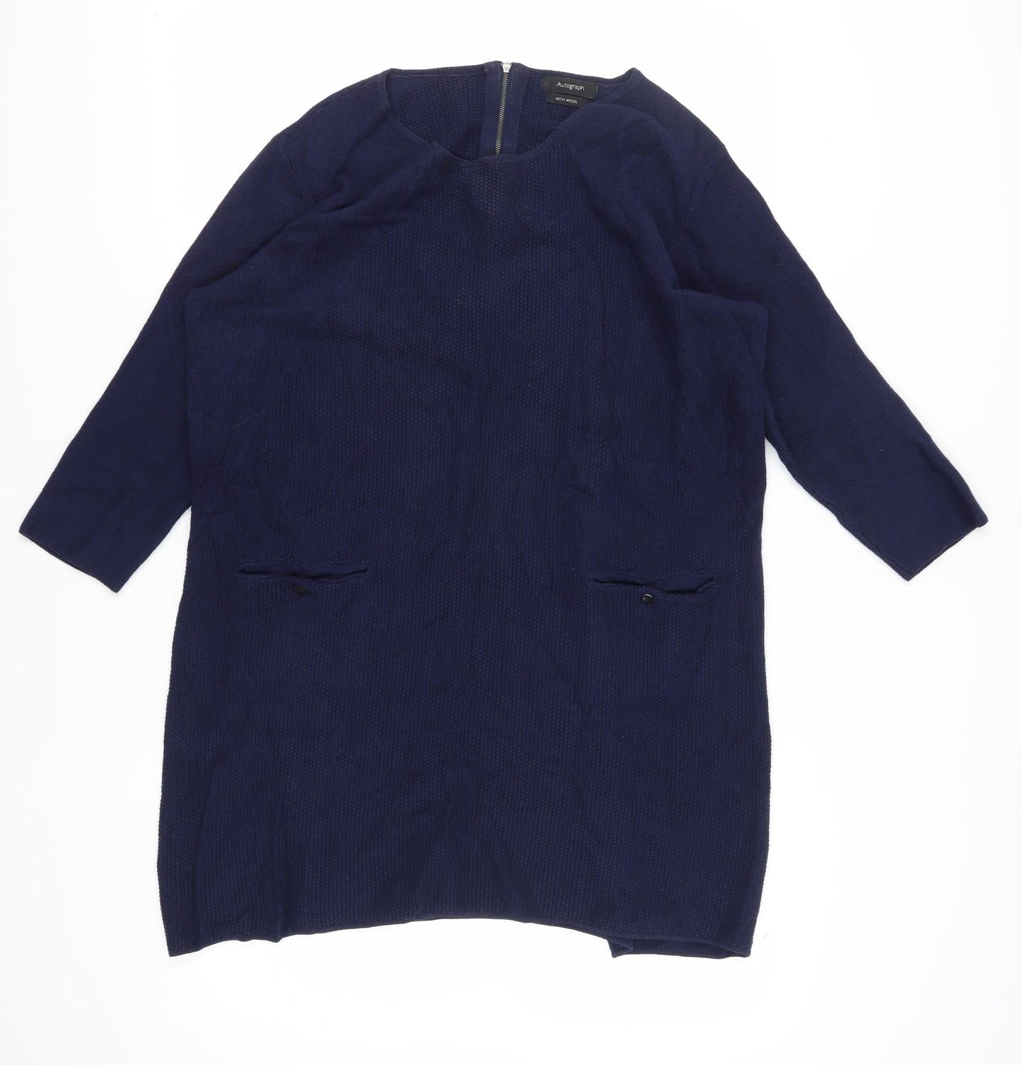 Marks and Spencer Women's Blue Shift Dress Size 18