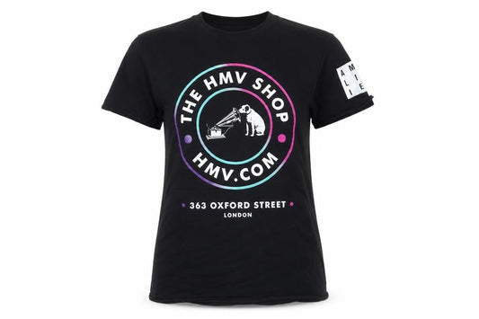 Amplified Womens Black Graphic T-Shirt S Casual Style