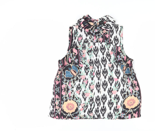 Topshop Women's Multicoloured Floral Blouse Size 6