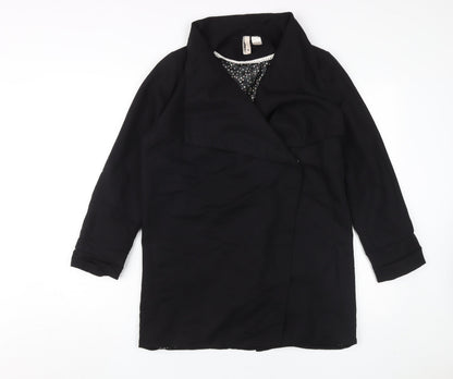 H&M Women's Black Mid-Length Coat Size 6