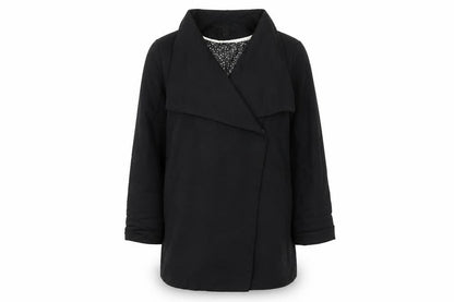 H&M Women's Black Mid-Length Coat Size 6