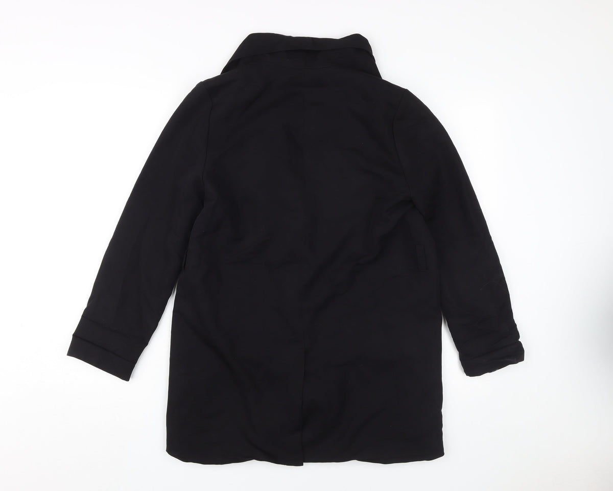 H&M Women's Black Mid-Length Coat Size 6