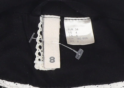 H&M Women's Black Mid-Length Coat Size 6