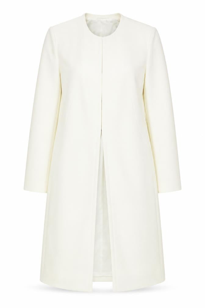 Windsmoor Women's Ivory Long Overcoat Size 16