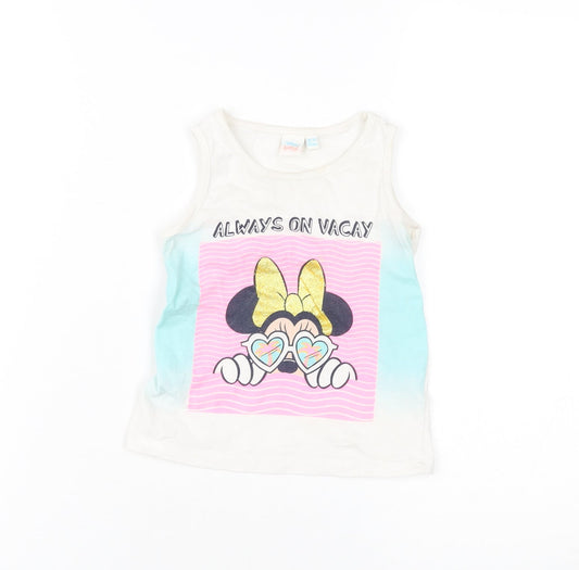 Disney Girls 18-24M Multicoloured Tank with Minnie Mouse Graphic