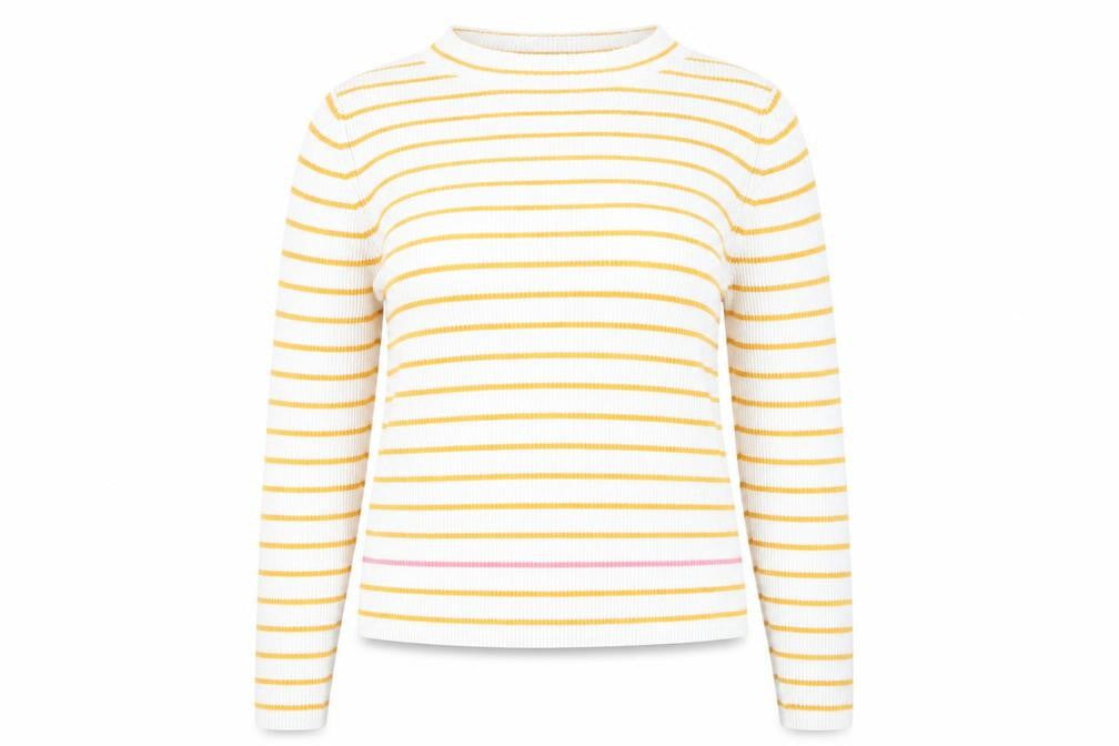 Pieces Women's Multicoloured Striped Pullover, S