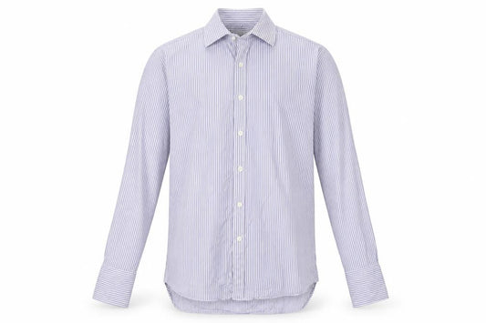 Charles Tyrwhitt Men's Blue Striped Dress Shirt 15.5,35