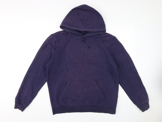 Puma Men's Purple Hoodie M Pullover Fleece Logo