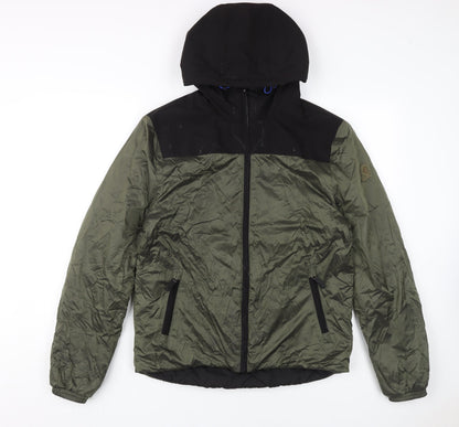 Invicta Men's S Green Hooded Puffer Jacket