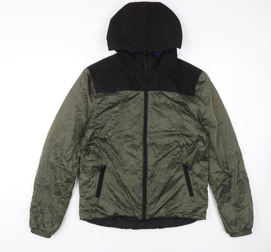 Invicta Men's S Green Hooded Puffer Jacket
