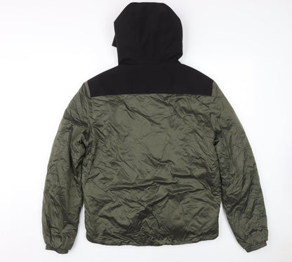 Invicta Men's S Green Hooded Puffer Jacket