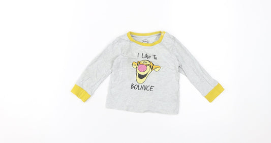 Disney Unisex Baby Grey Tigger T-Shirt, 9-12 Months