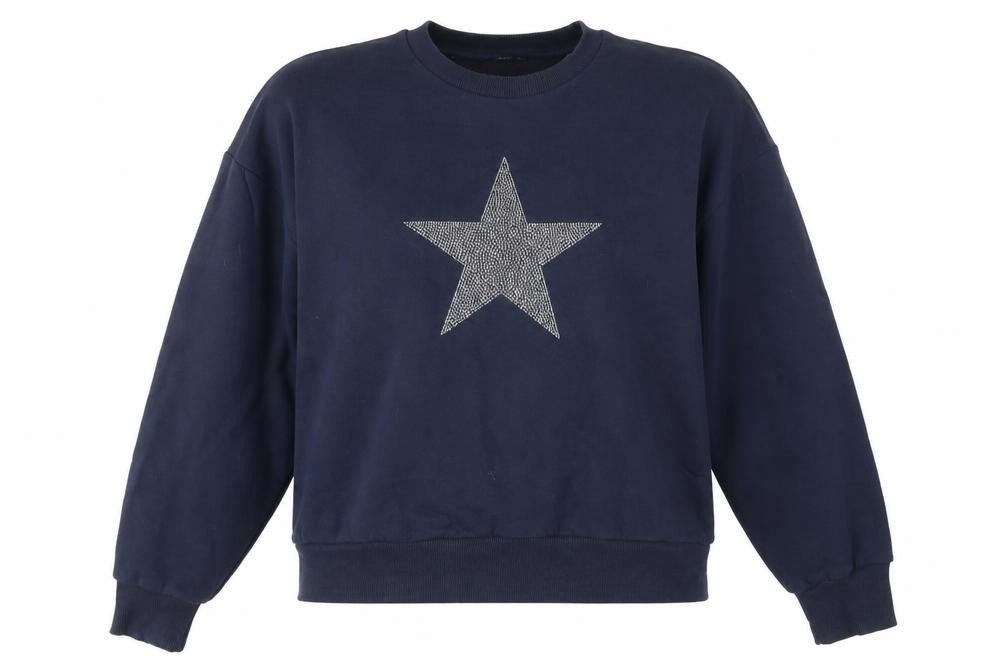 Stradivarius Women's Blue Pullover Sweatshirt L Casual