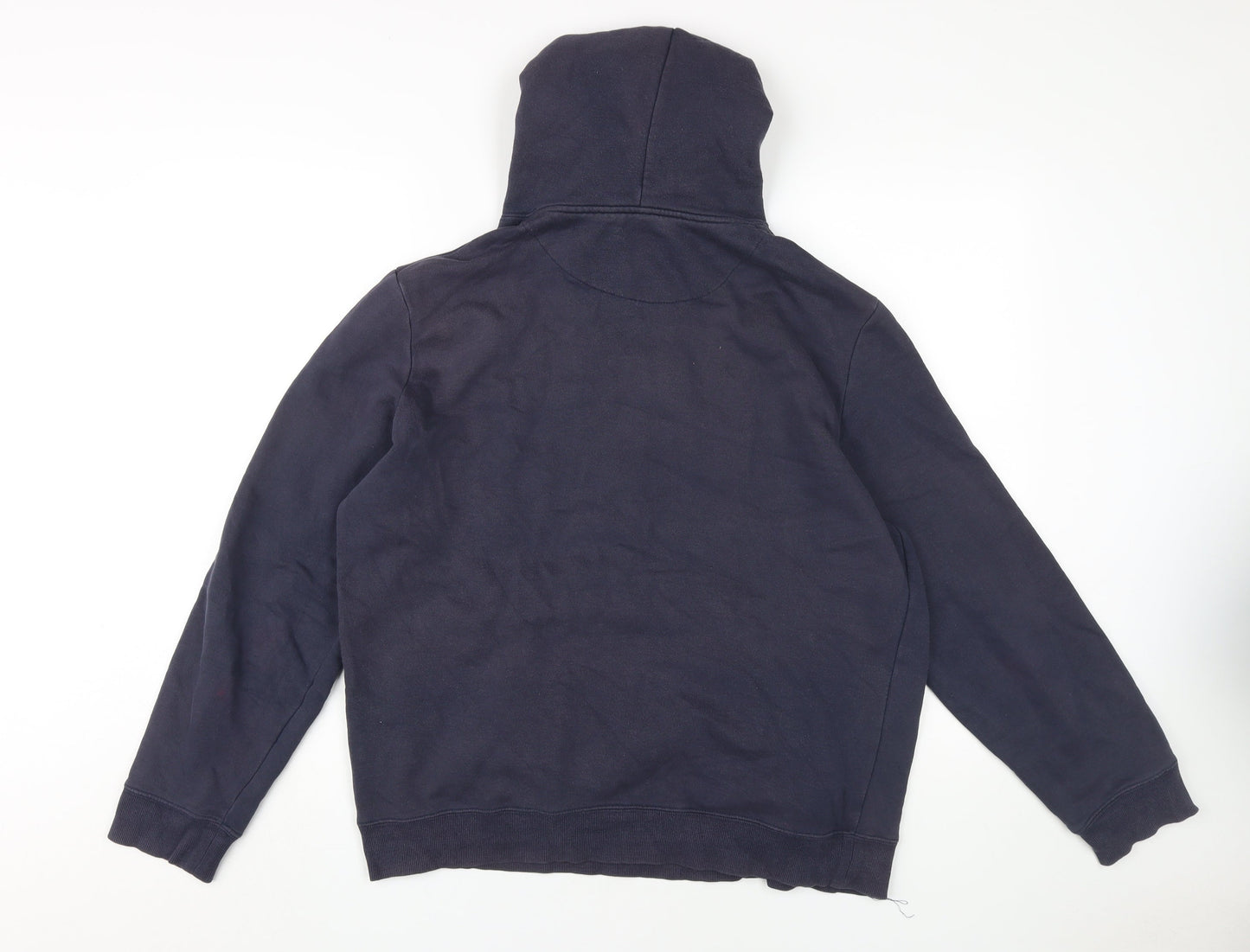 Merc London Men's Blue Hoodie with Logo, L