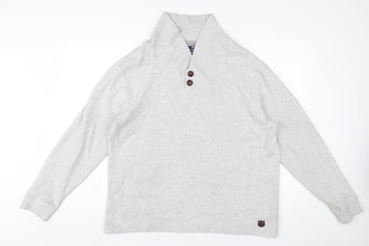 Marks & Spencer Men's Grey Henley Jumper M