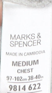 Marks & Spencer Men's Grey Henley Jumper M