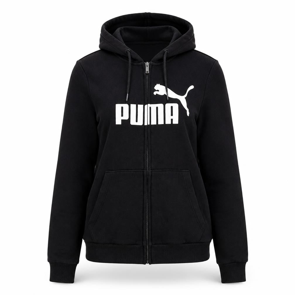 Puma Women's Black Full Zip Hoodie Size 8