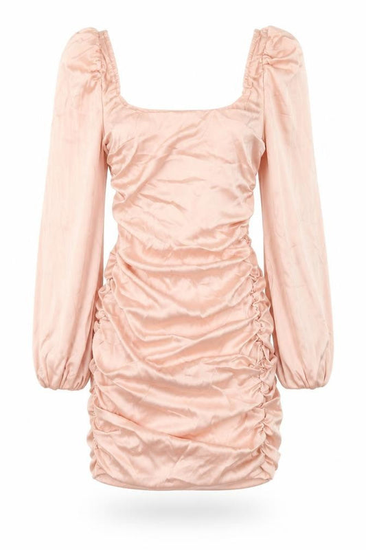 Oh Polly Pink Bodycon Dress, Size 6, Ruched, Party