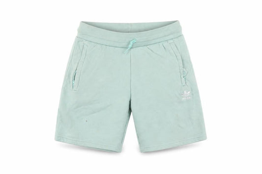 Adidas Boys Green Sweat Shorts, Size 9-10, Drawstring Pockets