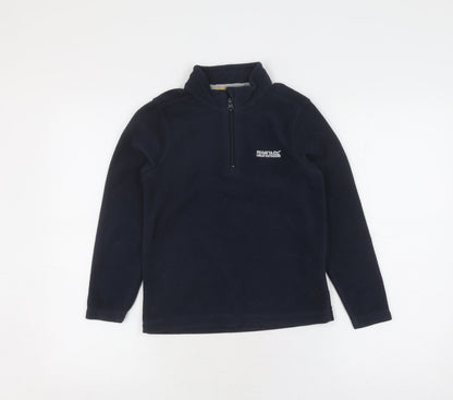 Additional front view of Regatta boys’ blue fleece sweatshirt, size 9-10, years