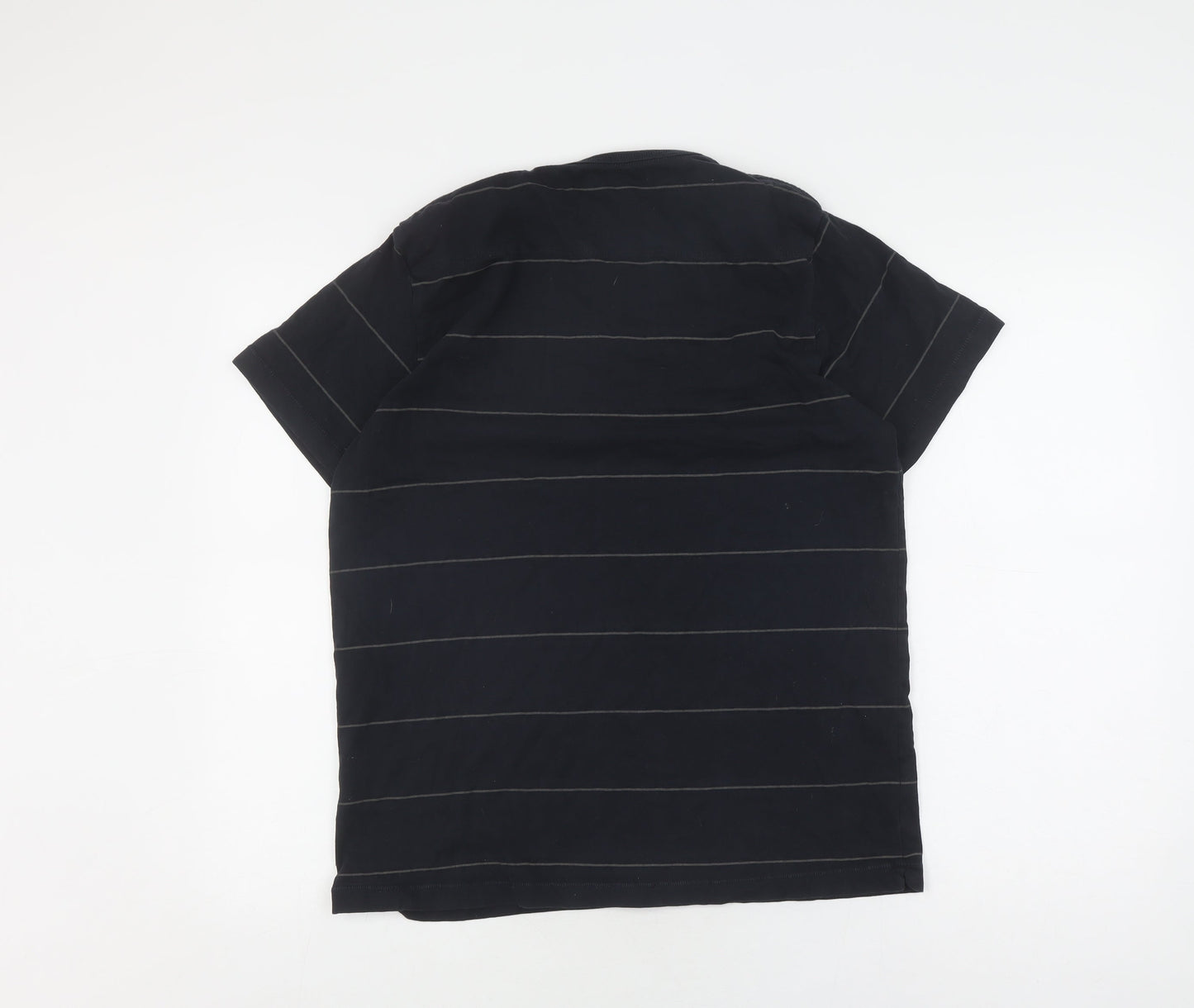 French Connection Men's Black Striped T-Shirt L