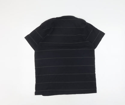 French Connection Men's Black Striped T-Shirt L