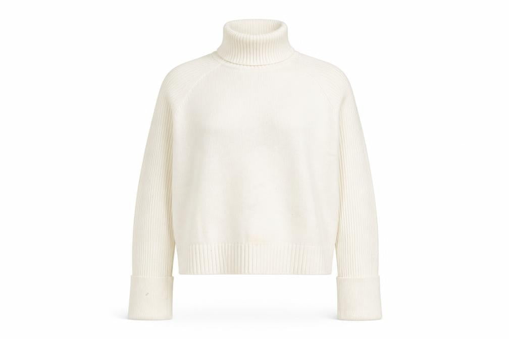 River Island Women's Ivory Roll Neck Jumper Size 12
