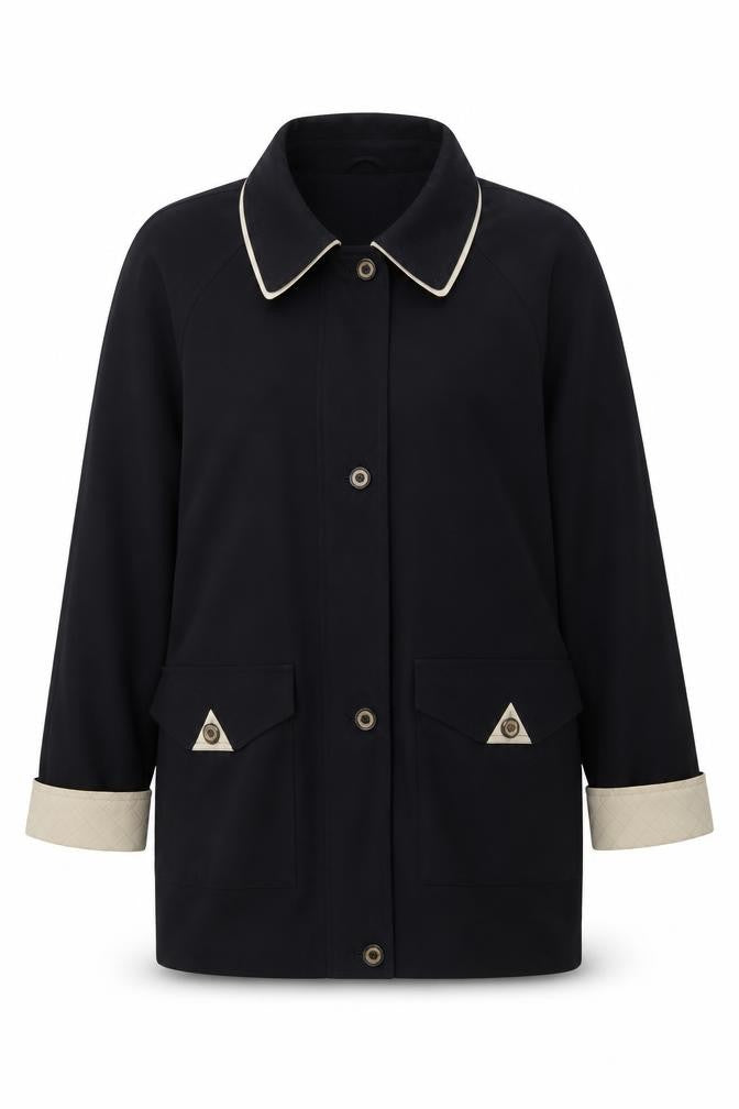 David Barry Women's Black Regular Fit Jacket