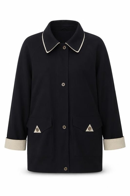 David Barry Women's Black Regular Fit Jacket