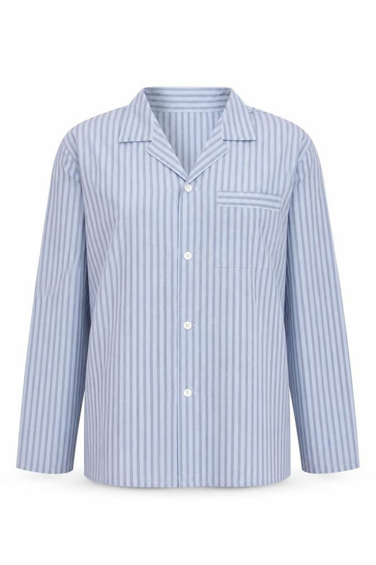 Marks & Spencer Women's Blue Striped Pyjama Top L