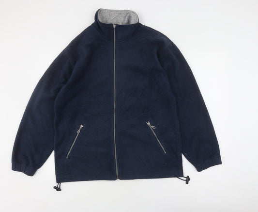 C&A Men's Blue Fleece Jacket M - Full Zip Casual