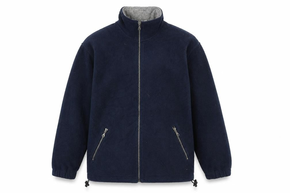 C&A Men's Blue Fleece Jacket M - Full Zip Casual
