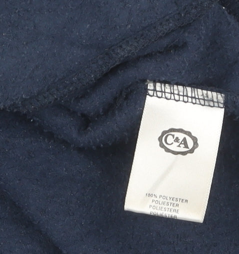 C&A Men's Blue Fleece Jacket M - Full Zip Casual