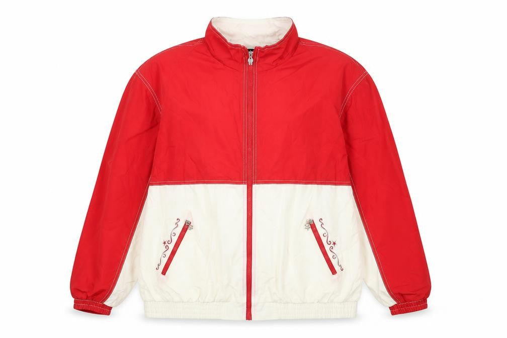 Blast Women's Red Basic Jacket L Full Zip Casual