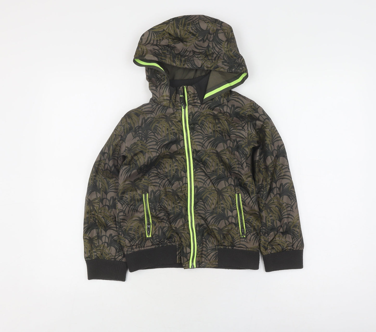 Mini B Boys Multicoloured Bomber Jacket, 6-7 Years, Hooded Zip
